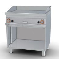   Plită Lotus, pe gaz, fontă, suprafață netedă, verticală, 2 zone, cu spațiu de depozitare deschis, 14 kW