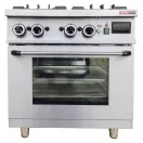 Mașină de gătit cu gaz  EMAX și cuptor electric static GN1/1, 4 arzătoare, 19,45 kW