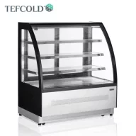   Frigider Tefcold cu vitrină, 328 litri, sticlă frontală curbată, ventilație