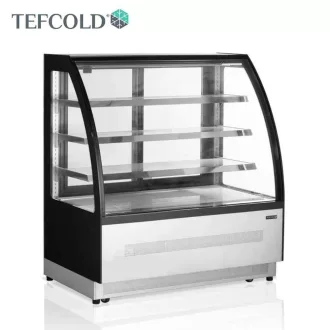   Frigider Tefcold cu vitrină, 328 litri, sticlă frontală curbată, ventilație