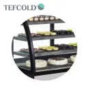 Frigider Tefcold cu vitrină, 418 litri, sticlă frontală curbată, ventilație