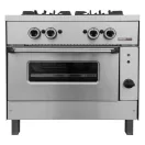 Mașină de gătit cu gaz  EMAX și cuptor electric static GN2/1, 4 arzătoare, 20,25 kW